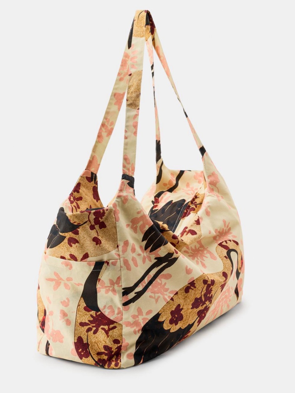 Zara Printed Heron Maxi Bag NWT